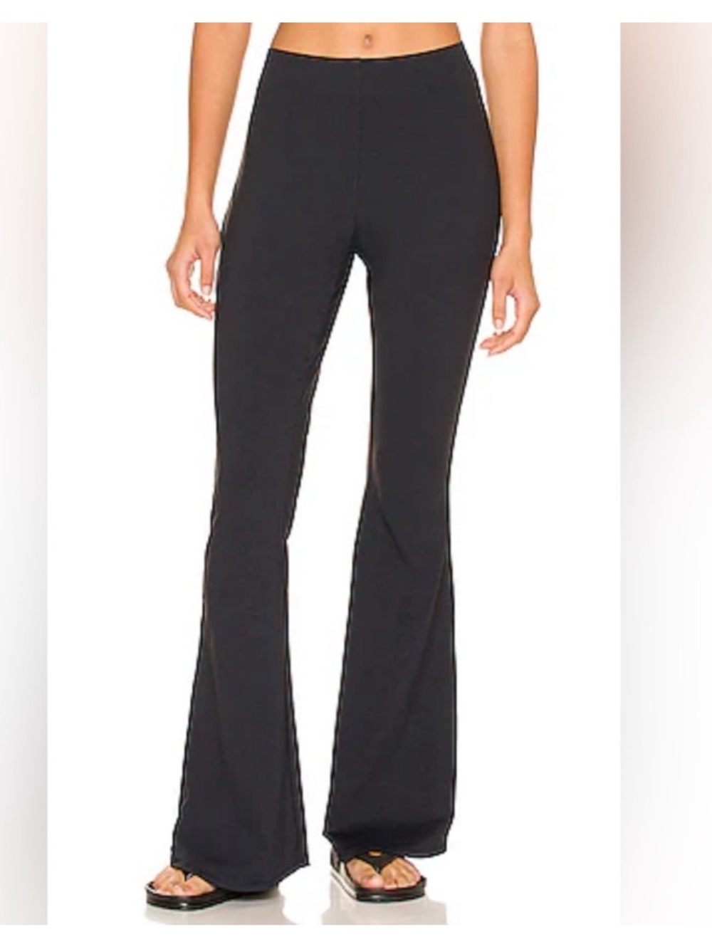 NWT 525 America Women's Black Flared Ponte Pants stretch size xs revolve brand